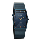 Titan Edge Whimsey Blue Dial Blue Stainless Steel Watch for Men, 10056QM02