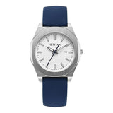 Titan Womens Analog Watch White Dial with Blue Silicone Strap, 95295SP01