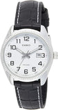 Casio, Women’s Watch Analog, White Dial Black Leather Band, LTP-1302L-7BVDF