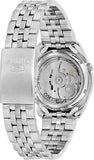 Seiko Men's Mechanical Watch Analog, Black Dial Silver Stainless Band, SNK375K