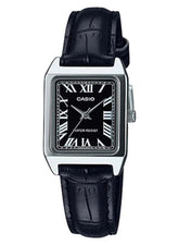 Casio Women's Watch Analog, Black Dial Black Leather Strap, LTP-V007L-1BUDF product image