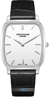 Lee Cooper Men's Analog Watch with White Dial and Black Leather Band, LC08389.331