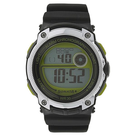 Sonata, Men, Digital, Watch, Plastic Strap, 77005PP01