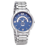 Sonata Men's Watch Analog Blue Dial With Stainless Steel Band, 77031SM07