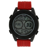 Sonata Men's Digital Watch With Red Plastic Strap, 77038PP02