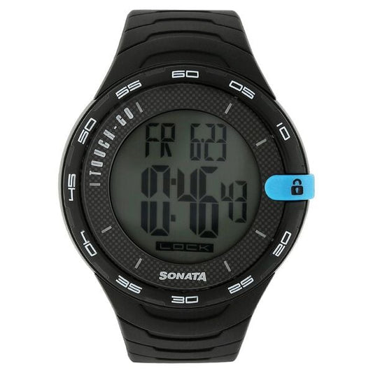 Sonata, Men, Digital, Watch, Plastic Strap, 77041PP03