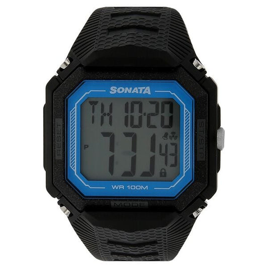 Sonata, Men, Digital, Watch, Plastic Strap, 77048PP04
