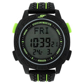Sonata Men's Digital Watch With Black Plastic Strap, 77058PP02