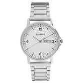 Sonata Men's Watch Analog White Dial With Stainless Steel Band, 77083SM01