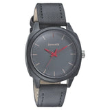 Sonata Men's Watch Analog Grey Dial With Grey Leather Strap, 77086PL02