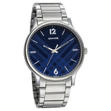 Sonata Men's Watch Analog Blue Dial With Stainless Steel Band, 77105SM01