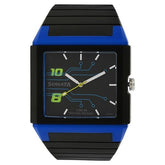 Sonata Men's Watch Analog Black Dial With Blue Plastic Strap, 7988PP03
