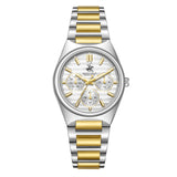 Beverly Hills Polo Club Women's Watch Analog Silver Dial with Silver/Gold Stainless Steel Band, BP3746C.330