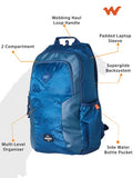 Wildcraft Dapper 30L Mountain Jacquard Navy Blue Laptop Backpack, DAPPER30BLU