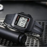 Casio Kid's Watch Digital, Black Dial Black Resin Strap, F-201WA-1ADF