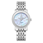 Beverly Hills Polo Club Women's Watch Analog Mother of Pearl Dial with Silver Stainless Steel Band, BP3670C.320