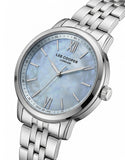 Lee Cooper Women's Analog Watch with Blue Mother Of Pearl Dial and Stainless Steel Band, LC08371.300