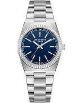 Lee Cooper Women's Analog Watch with Dark Blue Dial and Stainless Steel Band, LC08375.390
