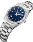 Lee Cooper Women's Analog Watch with Dark Blue Dial and Stainless Steel Band, LC08375.390