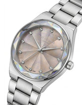 Lee Cooper Women's Analog Watch with Rose Gold Mother Of Pearl Dial and Stainless Steel Band, LC08378.300