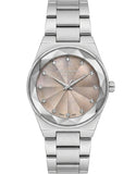 Lee Cooper Women's Analog Watch with Rose Gold Mother Of Pearl Dial and Stainless Steel Band, LC08378.300