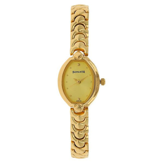 Sonata, Women, Analog, Watch, Champagne Dial, Stainless steel Strap, 8107YM02