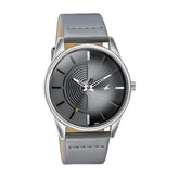 Fastrack Stunners Men's Watch Analog Grey Dial Grey Leather Strap, 3305SL02