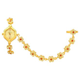 Sonata Women's Watch Analog Champagne Dial With Gold Stainless Steel Band, 8128YM01