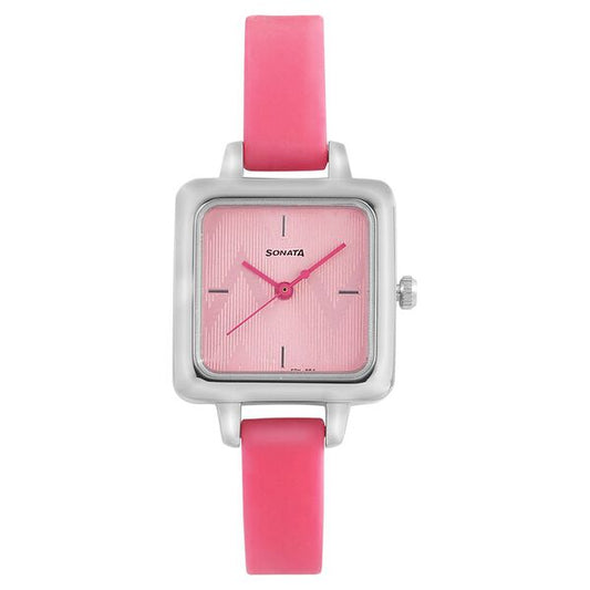 Sonata, Women, Analog, Watch, Blue Dial, Silicone Strap, 8152SP02