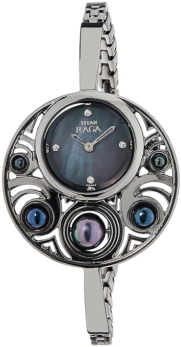 Titan, Women, Analog, Watch, Mother of pearl Dial, Stainless steel Strap, 9972QM01