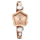 Sonata SO-8185WM02 gold dial women watch