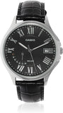 Casio, Women’s Watch Analog, Black Dial BlackLeather Band, LTP-E116L-1AVDF