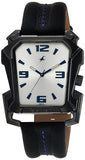 Fastrack Men's Watch Analog, Silver Dial Black Leather Strap, 3131NL01