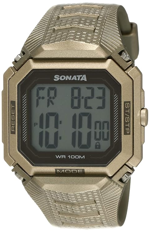 Sonata, Men, Digital, Watch, Plastic Strap, 77048PP01
