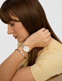 Titan Raga Women's Watch Analog Mother of Pearl Dial with Rose Gold Stainless Steel Band, 95253WM02