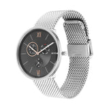 Titan Slim Men's Multifunction Watch Analog Black Dial With Silver Stainless SteelBrnach, 1877SM01