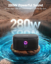 Ikarao Karaoke Machine for Adults & Kids with Screen Lyrics Display, 2 Wireless Microphones Auto-Charging, Portable Bluetooth Speaker, WiFi/HDMI, IK-SHELLS1