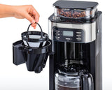 Black+Decker 12 Cups Drip Coffee Maker with Built-in Grinder 900W, DCMG1000-B5