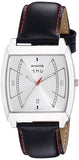 Sonata Men's Watch Analog Silver Dial With Black Leather Strap, 77064SL01