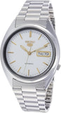 Seiko 5 Sports Men's Automatic GMT Watch, White Dial  with Stainless Steel Strap,SNXG47K