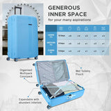 Carlton Vault 82cm 8 Wheel Hard Top Trolley-Blue, VAULT82BLU