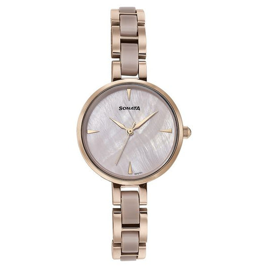 Sonata, Women, Analog, Watch, Mother of pearl Dial, Stainless steel Strap, 87064KD02
