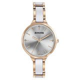 Sonata Women's Watch Analog Silver Dial with White/Gold Stainless Steel Band ,87065KD02