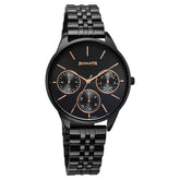 Sonata Eternia Quartz Multifunction Women's Watch With Black Dial and Metal Strap Watch