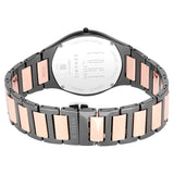 Titan Edge Ceramic Men's Watch Black Dial with Diamonds & Two-Toned Ceramic Band, 1696KC02