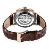 Titan Phoenix Skeletal Men's Automatic Analog with Gun Dial Brown Leather Strap Watch 90223WL01