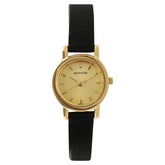 Sonata Women's Analog Watch Gold Small Dial with Brown Leather Strap, 8976YL01PR
