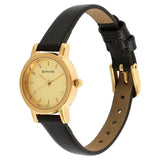 Sonata Women's Analog Watch Gold Small Dial with Brown Leather Strap, 8976YL01PR