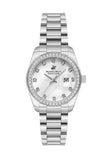 Beverly Hills Polo Club Women's Watch Analog White Dial with Silver Stainless Steel Band, BP3596X.330