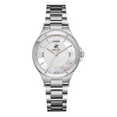 Beverly Hills Polo Club Women's Watch Analog White Dial with Silver Stainless Steel Band, BP3740C.320